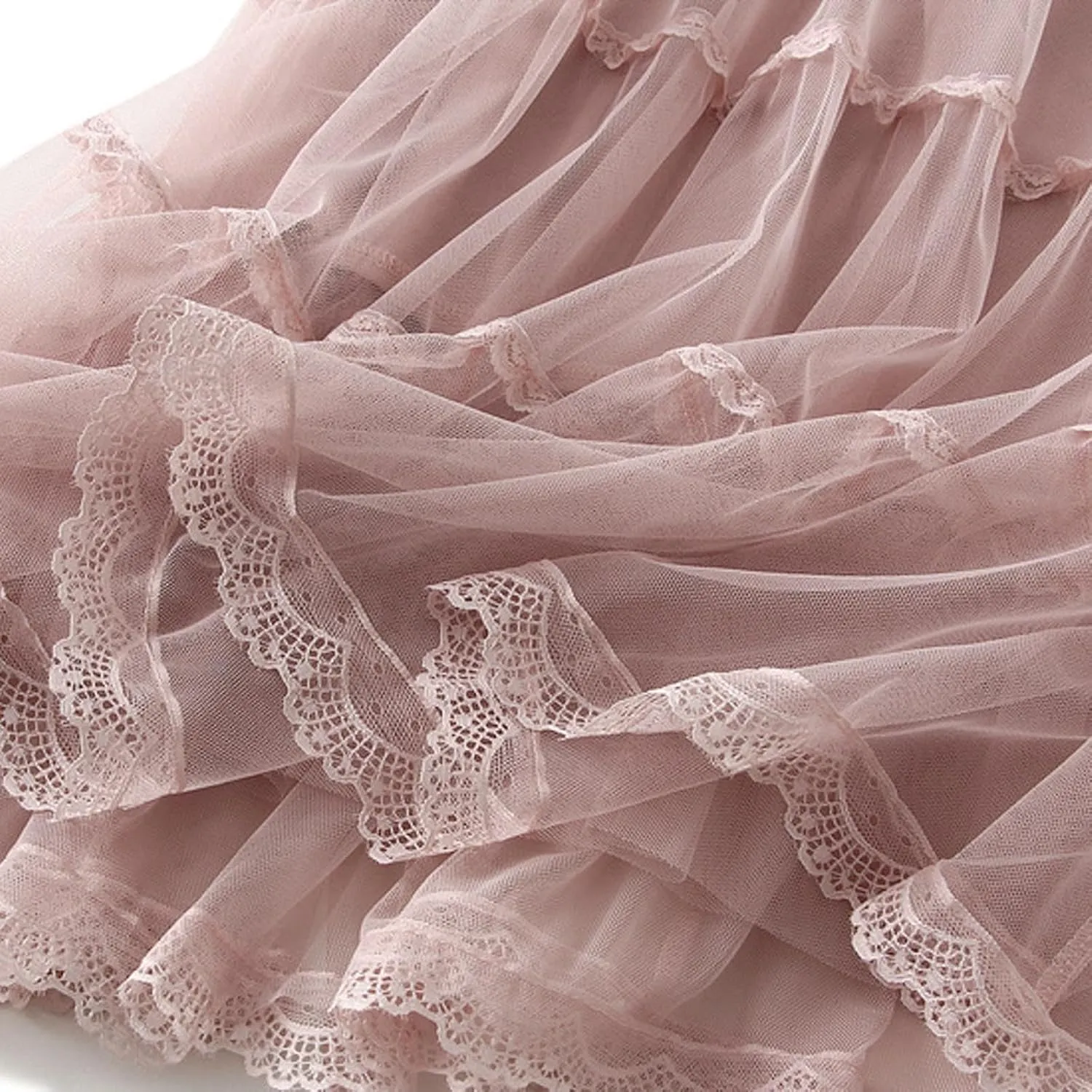 Womens Tulle Midi Skirt Dance Party A Line Elastic High Waisted Lace Skirt Mesh Puffy Long Maxi Skirt Holiday Skirts